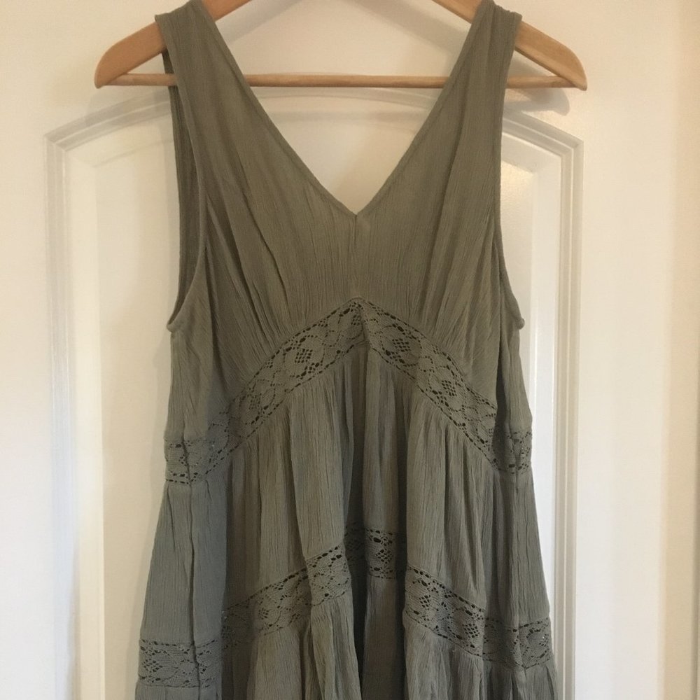 American Eagle, Small, Moss Green top